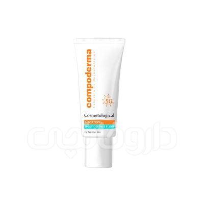 فلوئید ضد آفتاب بی رنگ کمپودرما مدل سنساتوپیا مناسب برای پوست حساس با SPF 50