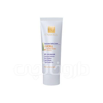 کرم ضد آفتاب بی رنگ مرطوب کننده آنژسل مناسب برای پوست خشک با +SPF50