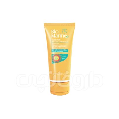 کرم ضد آفتاب رنگی بایومارین مدل آکوا سان مناسب برای پوست چرب با SPF50+