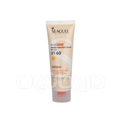 کرم ضدآفتاب رنگی فاقد چربی سی گل 50 میلی لیتر با فاکتور حفاظتی 60