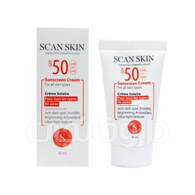 کرم ضد آفتاب و ضد لک بی رنگ اسکن اسکین مناسب برای انواع پوست با SPF50