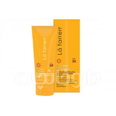 کرم ضد آفتاب و ضد لک بی رنگ لافارر مناسب برای پوست چرب و مستعد آکنه با SPF30
