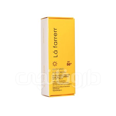 کرم ضد آفتاب و ضد لک بی رنگ لافارر مناسب برای پوست چرب و مستعد آکنه با SPF50
