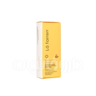 کرم ضد آفتاب و ضد لک بی رنگ لافارر مناسب برای پوست خشک و معمولی با SPF50