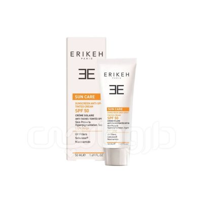 کرم ضد آفتاب و ضد لک رنگی اریکه مناسب برای انواع پوست با SPF50