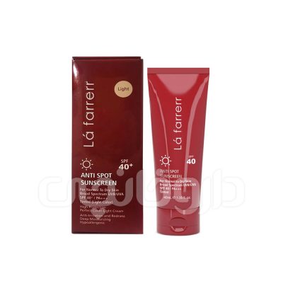 کرم ضد آفتاب و ضد لک رنگی لافارر مناسب برای پوست خشک و معمولی با SPF40