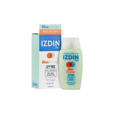 ضدآفتاب بی رنگ ایزدین پرو مدل بلو بلاکر با SPF50+